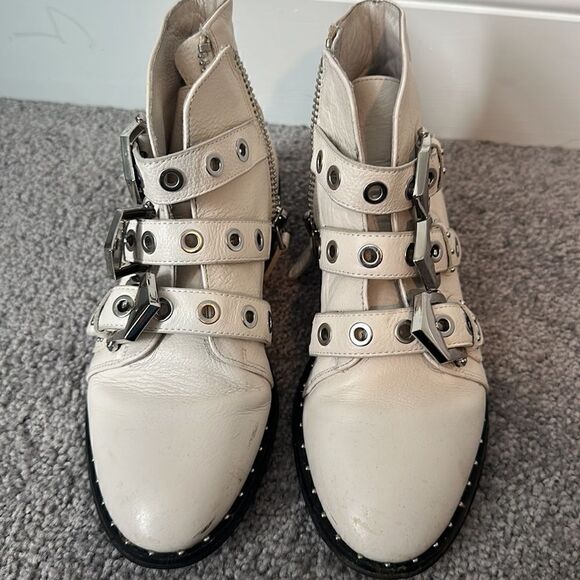 Sol Sana white Buckle Bootie - Picture 2 of 3